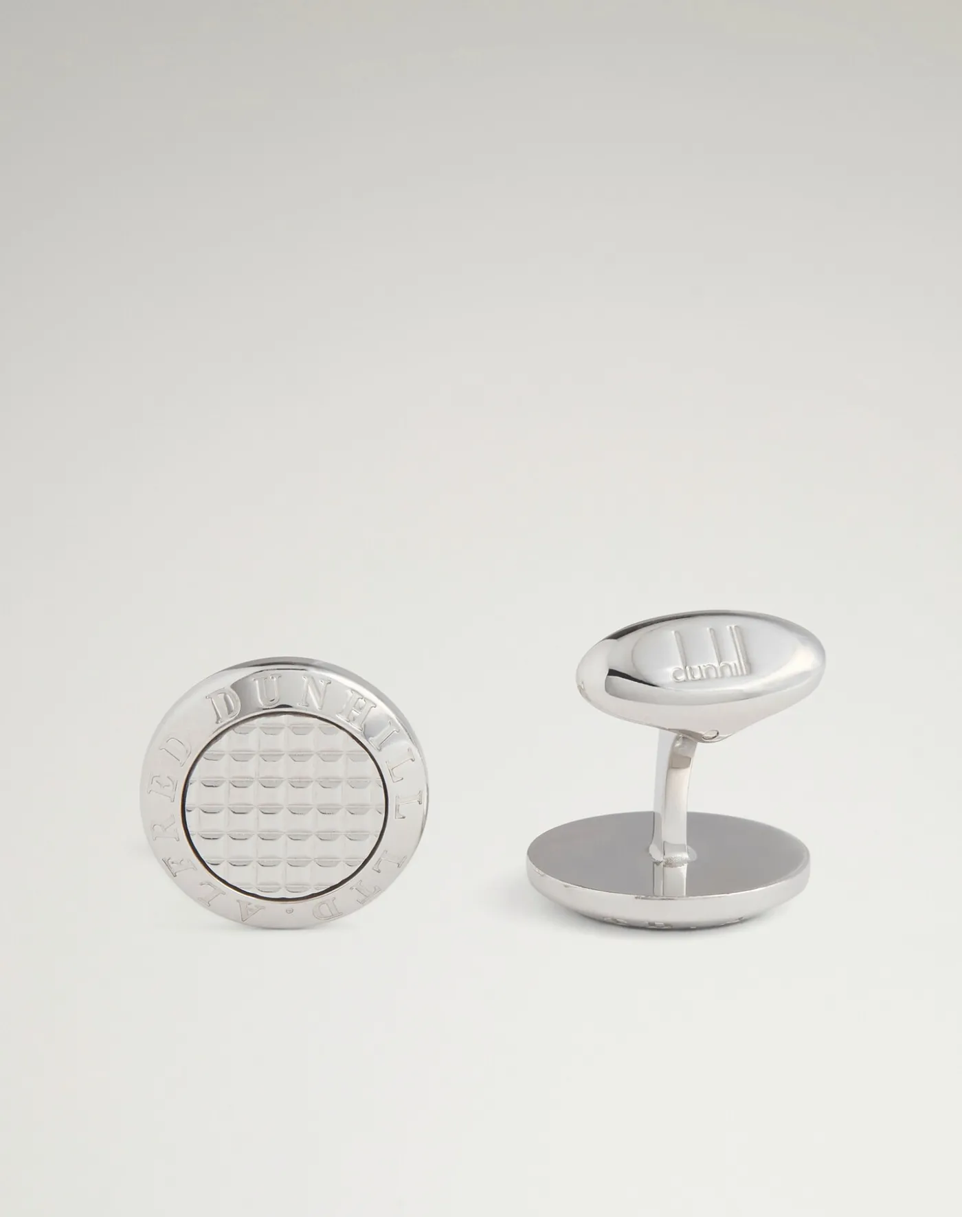 Ad Coin Hobnail Silver Cufflinks