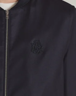Athluxury Wool Cashmere Flannel Bomber Jacket