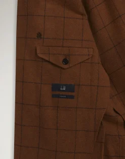 Camel Windowpane Cavendish Single Breasted Sports Coat