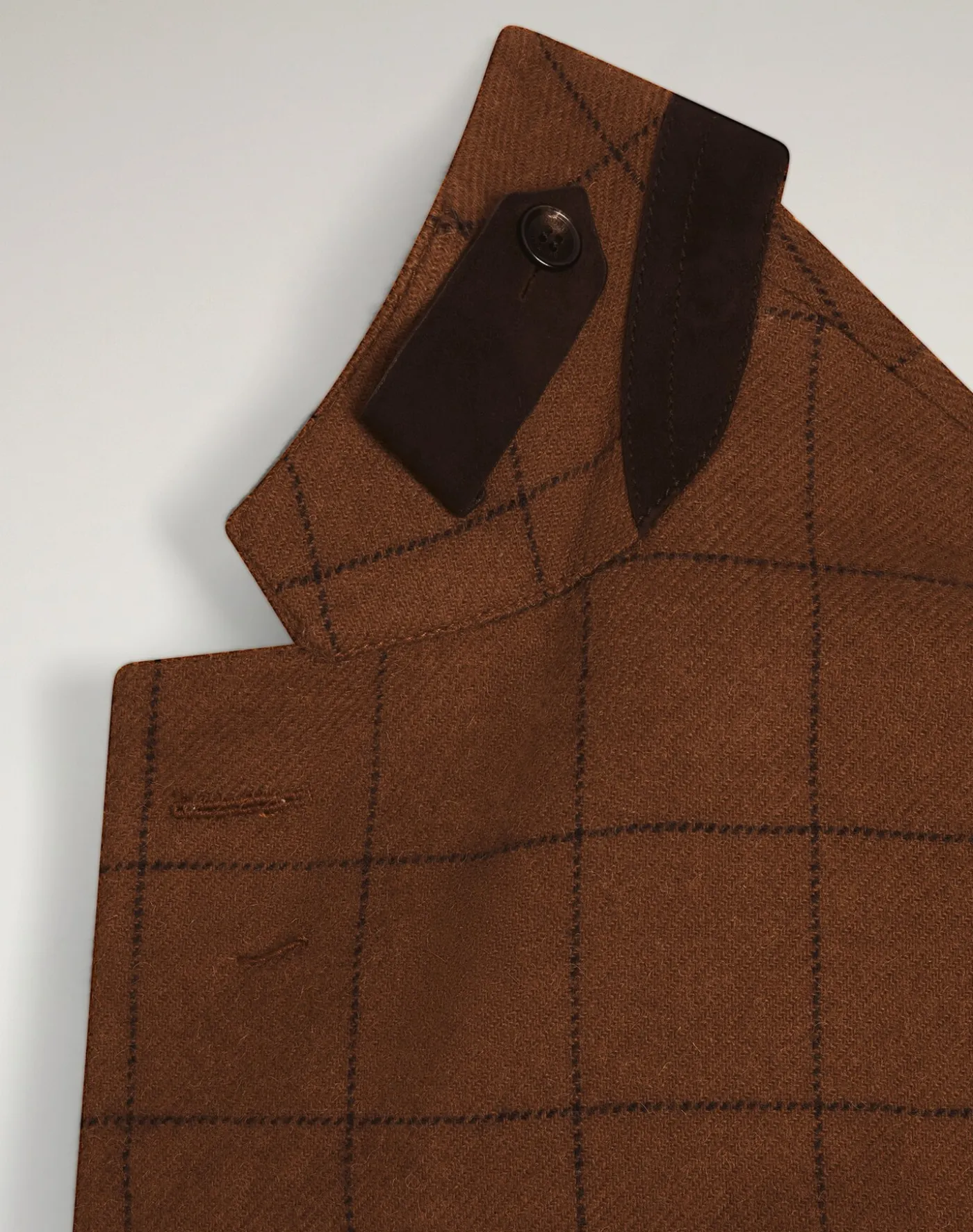 Camel Windowpane Cavendish Single Breasted Sports Coat
