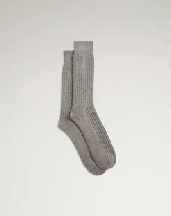 Cashmere Cotton Ribbed Sock