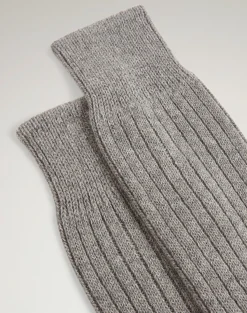 Cashmere Cotton Ribbed Sock