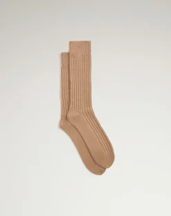 Cashmere Cotton Ribbed Sock