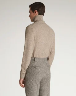 Cashmere Donegal Roll Neck Jumper