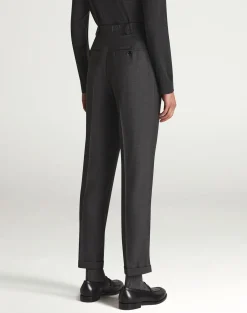 Cashmere Double Pleated Trousers