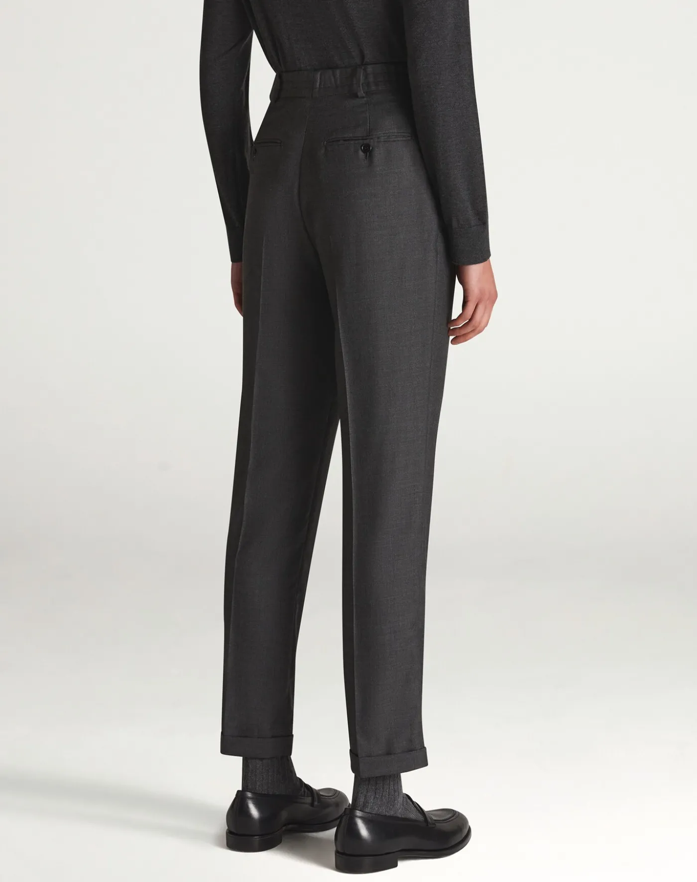 Cashmere Double Pleated Trousers