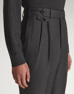 Cashmere Double Pleated Trousers
