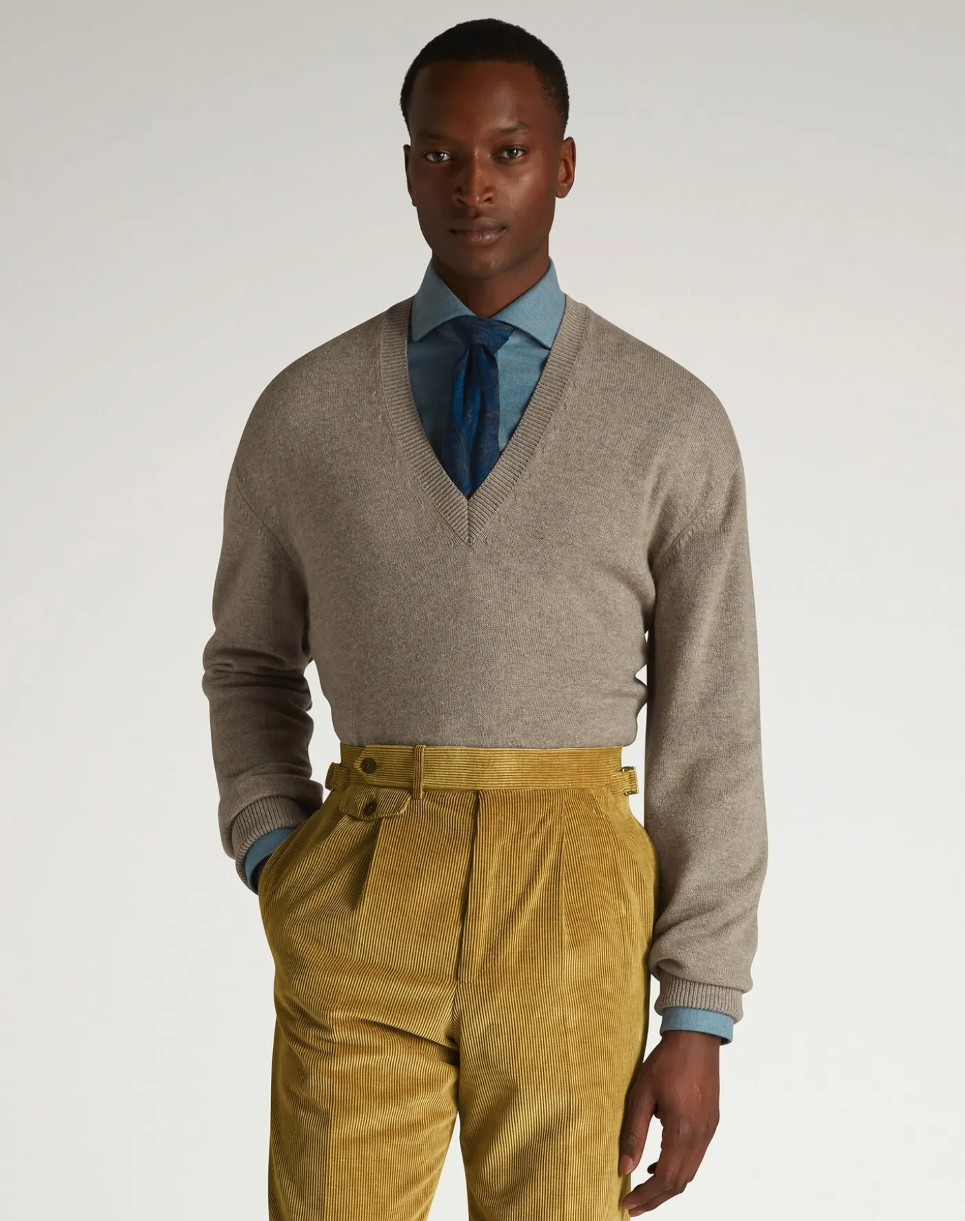 Cashmere Heritage V Neck Jumper
