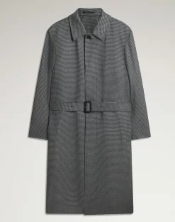 Cashmere Houndstooth Check Balmacaan