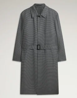 Cashmere Houndstooth Check Balmacaan