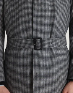 Cashmere Houndstooth Check Balmacaan