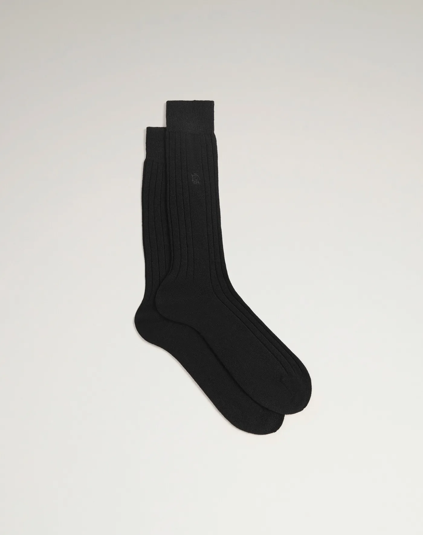 Cashmere Ribbed Cypher Embroidered Sock