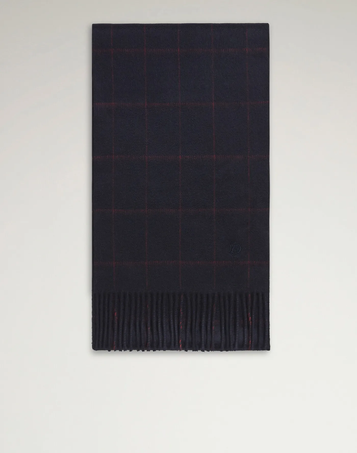 Cashmere Windowpane Double Face Scarf