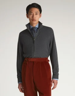 Cashmere Zip Through Jumper