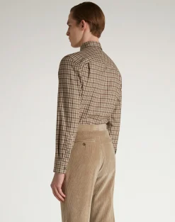 Cotton Cashmere Gun Club Check Shirt