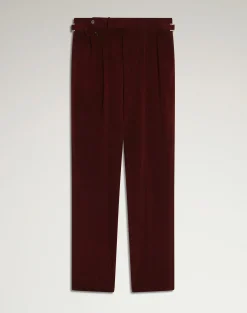 Cotton Cashmere Corduroy Double Pleated Trousers