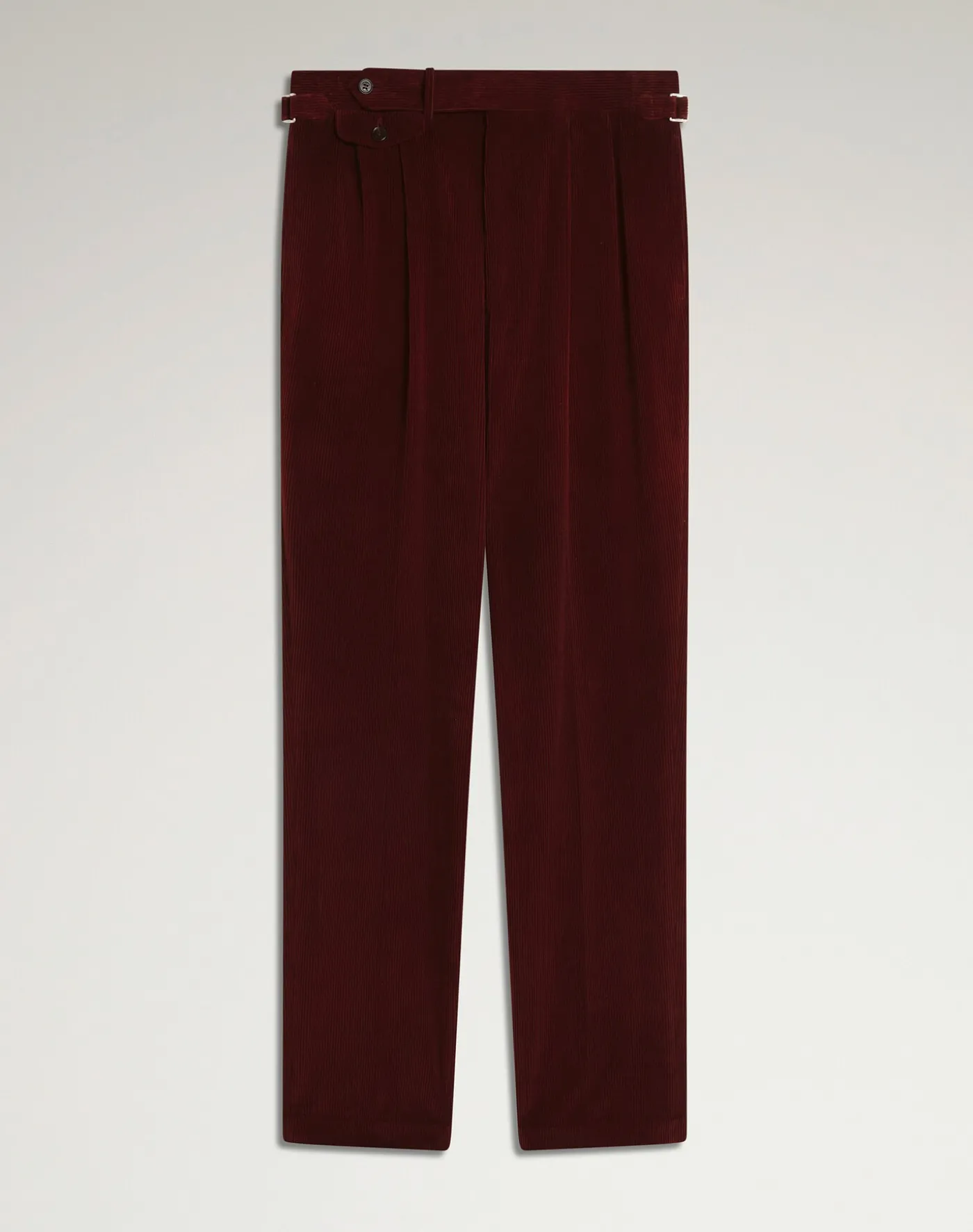 Cotton Cashmere Corduroy Double Pleated Trousers