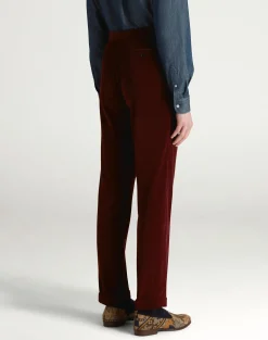 Cotton Cashmere Corduroy Double Pleated Trousers