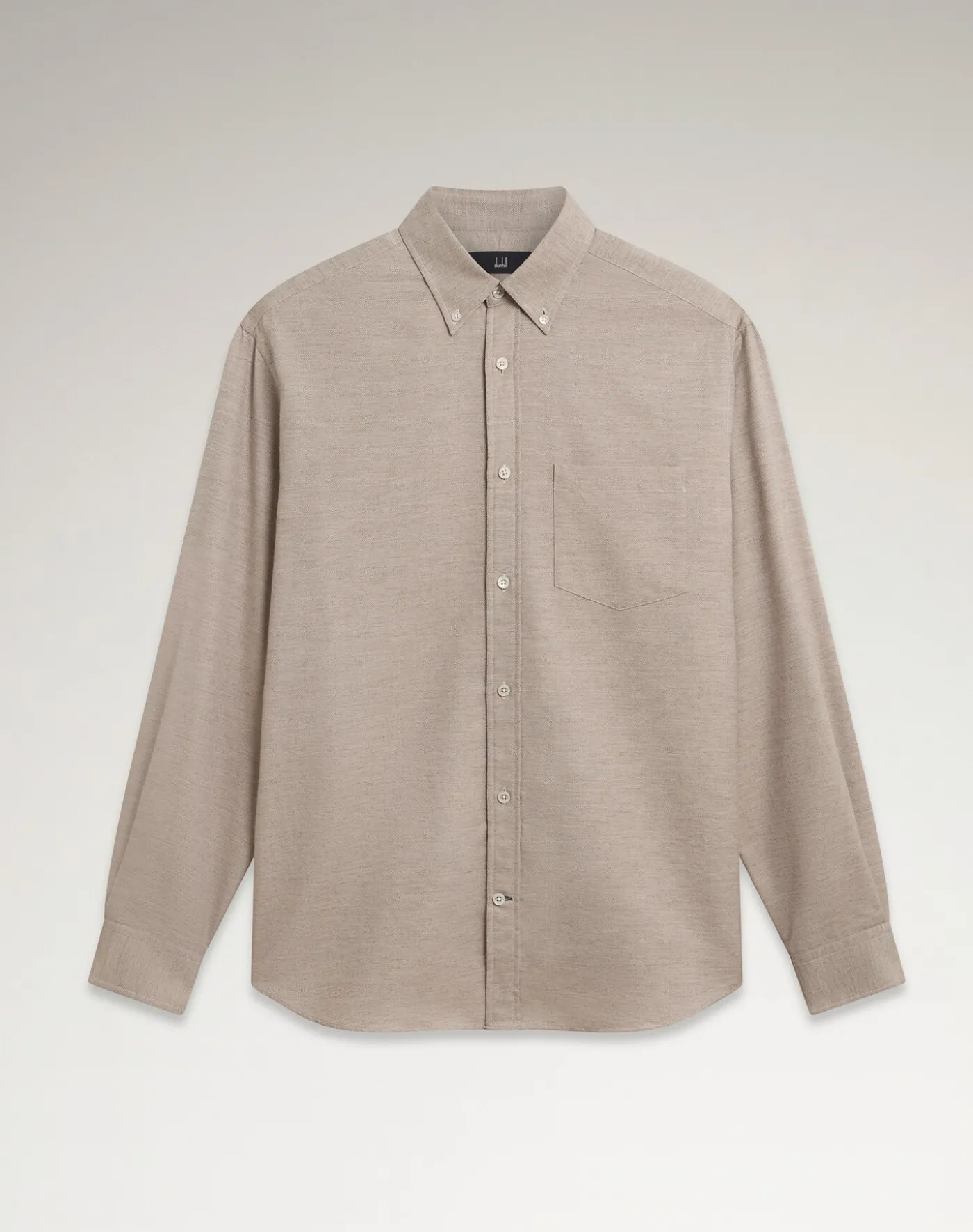 Cotton Cashmere Long Sleeve Button Down Shirt