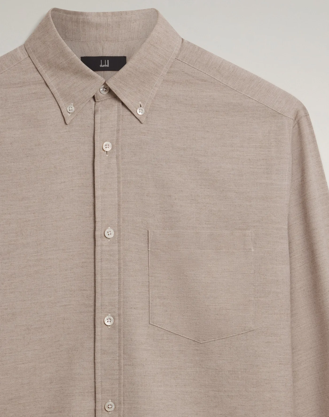 Cotton Cashmere Long Sleeve Button Down Shirt