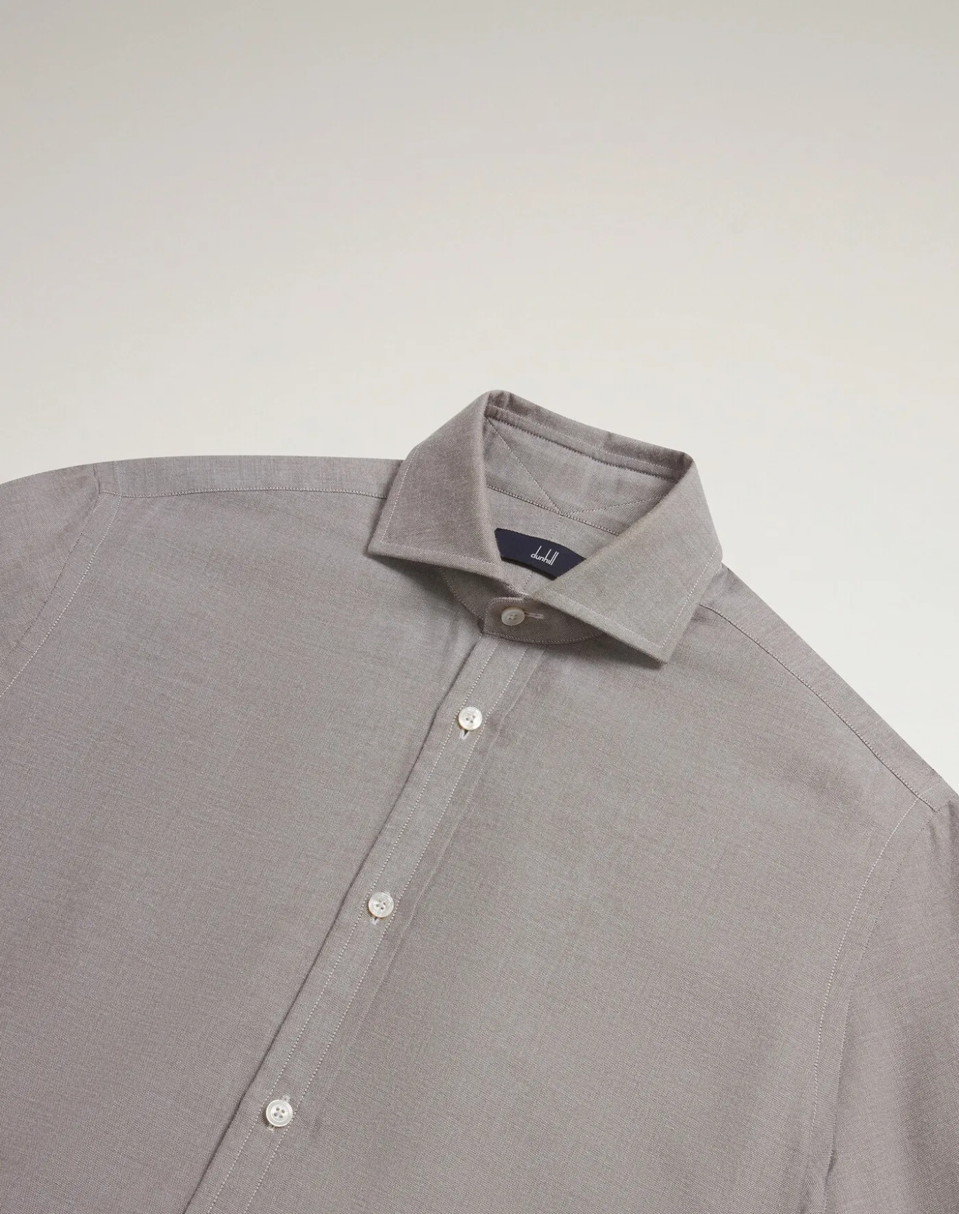Cotton Cashmere Oxford Long Sleeve Spread Collar Shirt