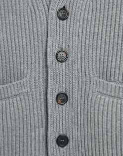 Cotton Cashmere Shawl Collar Cardigan