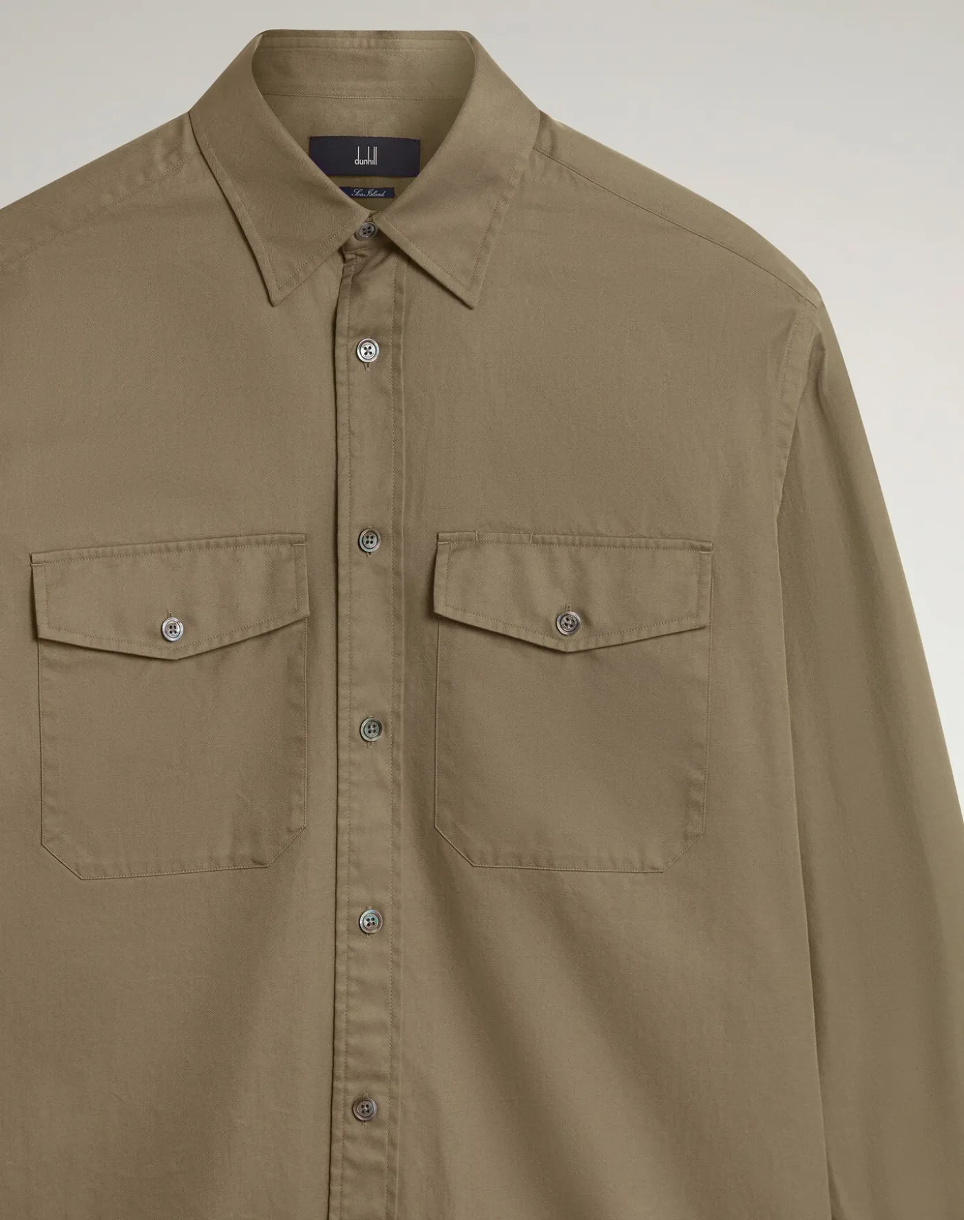 Cotton Gaberdine Garment Washed Shirt