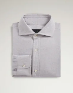 Cotton Long Sleeve Spread Collar Shirt