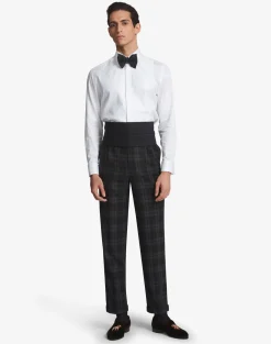 Cotton Oxford Bib Point Collar Evening Shirt
