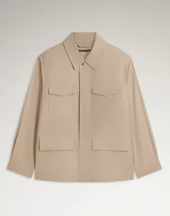 Cotton Silk Field Shirt Jacket