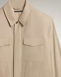 Cotton Silk Field Shirt Jacket