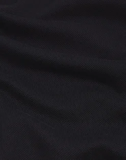 Cotton Silk Pique Long Sleeve Polo