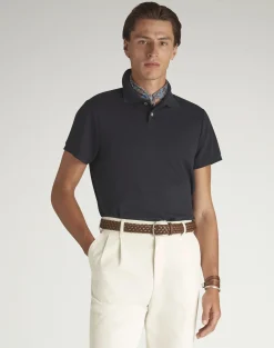 Cotton Silk Pique Short Sleeve Polo