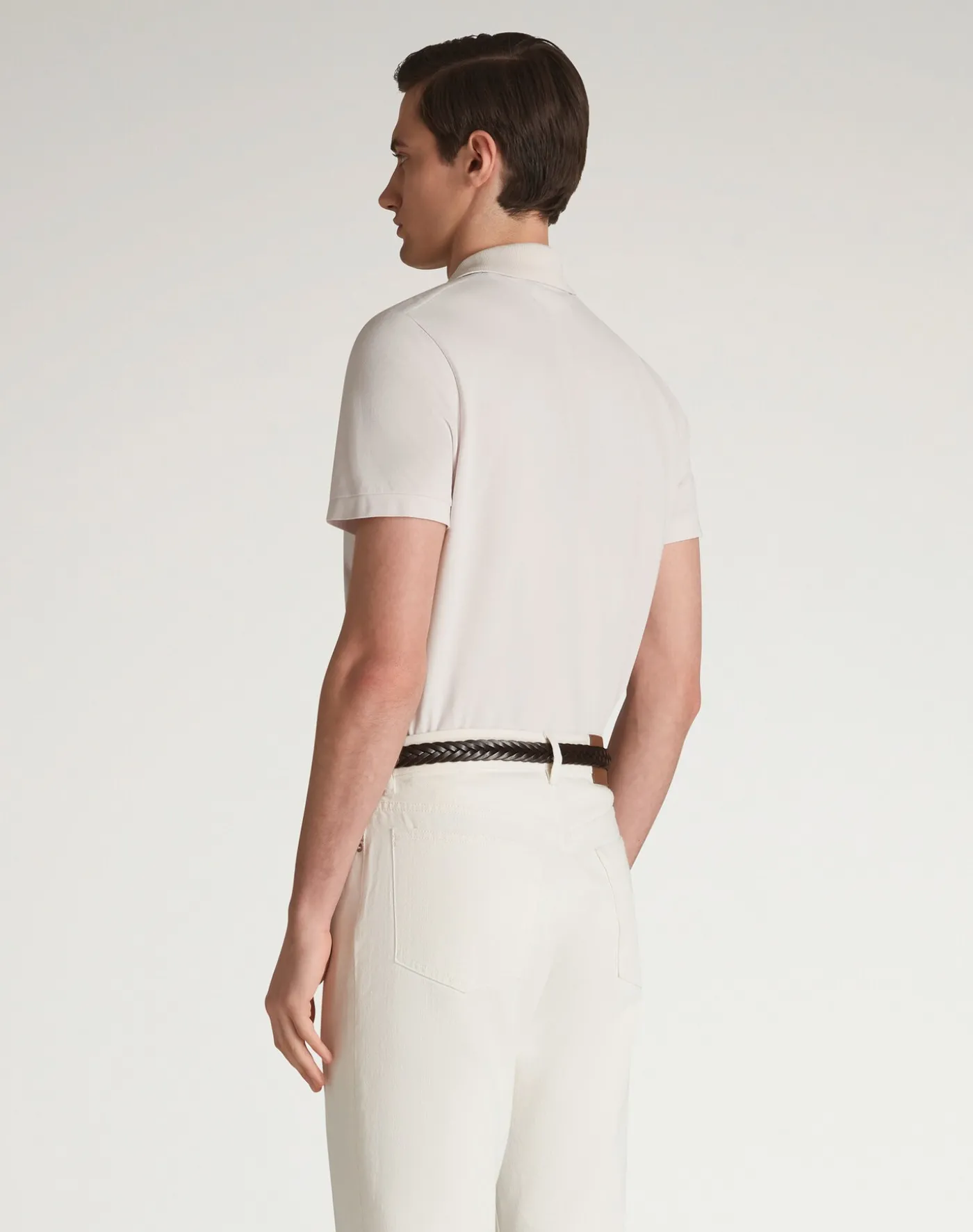 Cotton Silk Pique Short Sleeve Polo