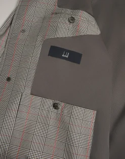 Cotton Silk Prince Of Wales Check Car Coat