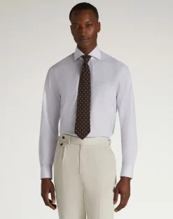 Cotton Tattersall Check Long Sleeve Spread Collar Shirt