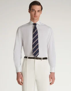 Giza Cotton Tattersall Check Long Sleeve Spread Collar Shirt