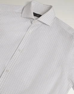 Giza Cotton Tattersall Check Long Sleeve Spread Collar Shirt