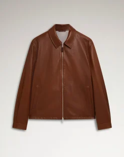 Leather Point Collar Blouson