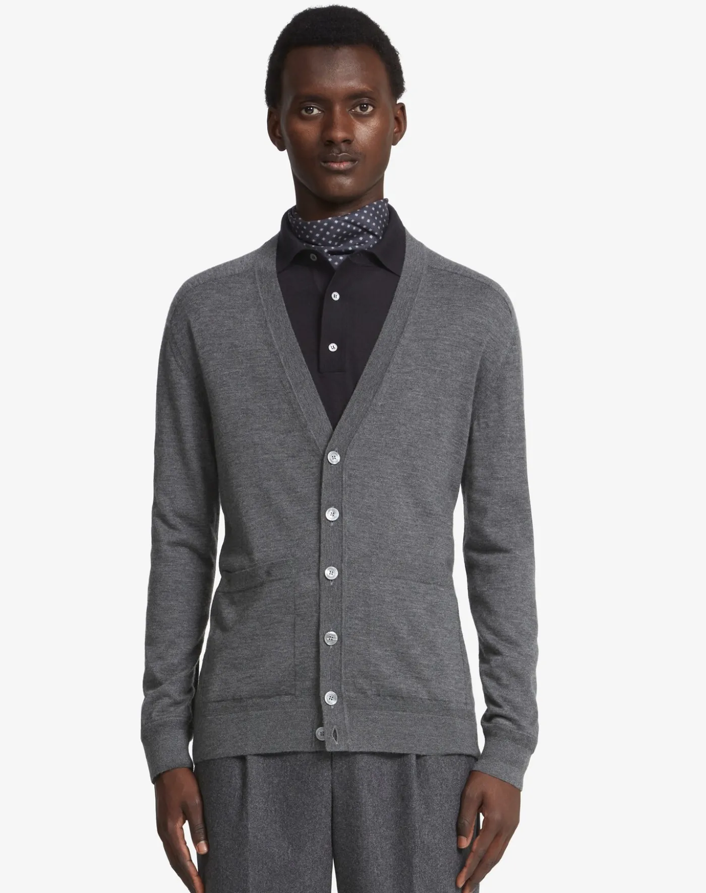 Melange Superfine Cashmere Cardigan