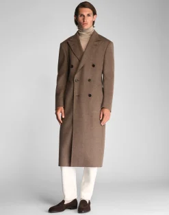 Merino Wool Double Face Double Breasted Top Coat