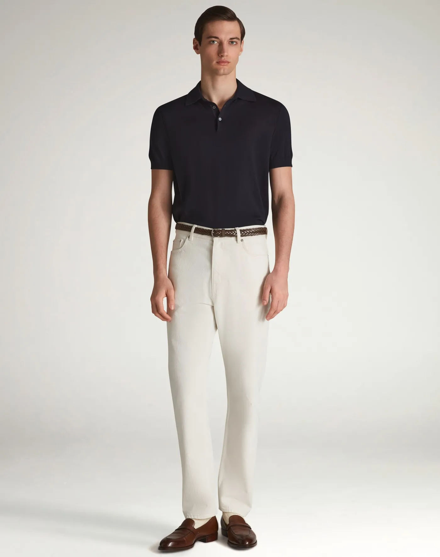 Merino Wool Short Sleeve Polo