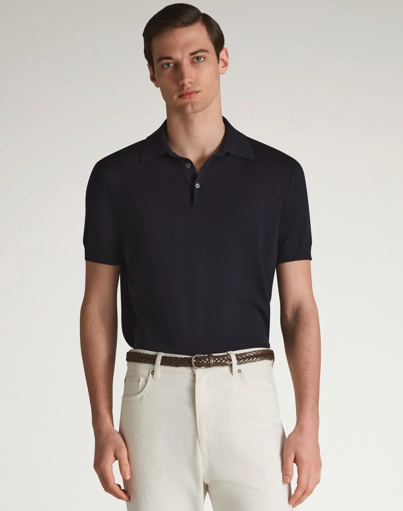 Merino Wool Short Sleeve Polo