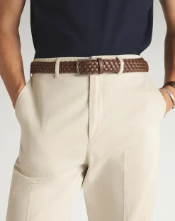 32Mm Braided Leather Belt