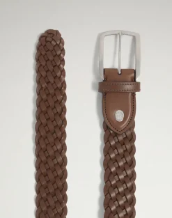 32Mm Braided Leather Belt