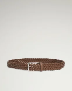 32Mm Braided Leather Belt