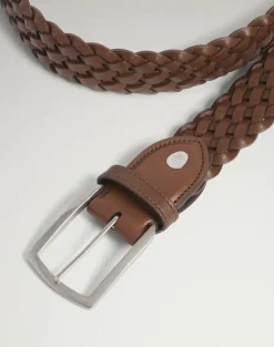 32Mm Braided Leather Belt