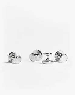 Onyx Hex Coin Dress Studs