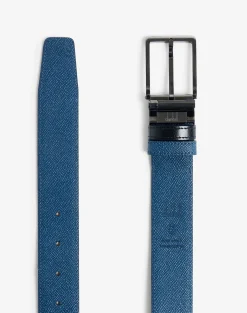 Reversible 35mm Rounded Roller Buckle Smooth Leather Belt
