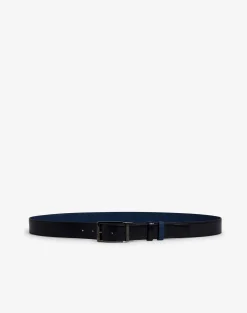Reversible 35mm Rounded Roller Buckle Smooth Leather Belt